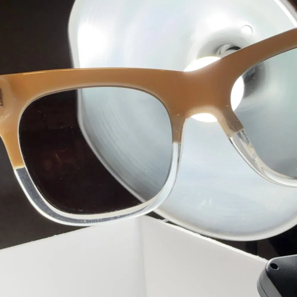 KENDALL + KYLIE Cassie Women's Cream Clear Frames Grey Lens Sunglasses